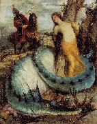 Arnold Bocklin, Angelika von einem Drachen bewacht oder Angelica und Ruggiero